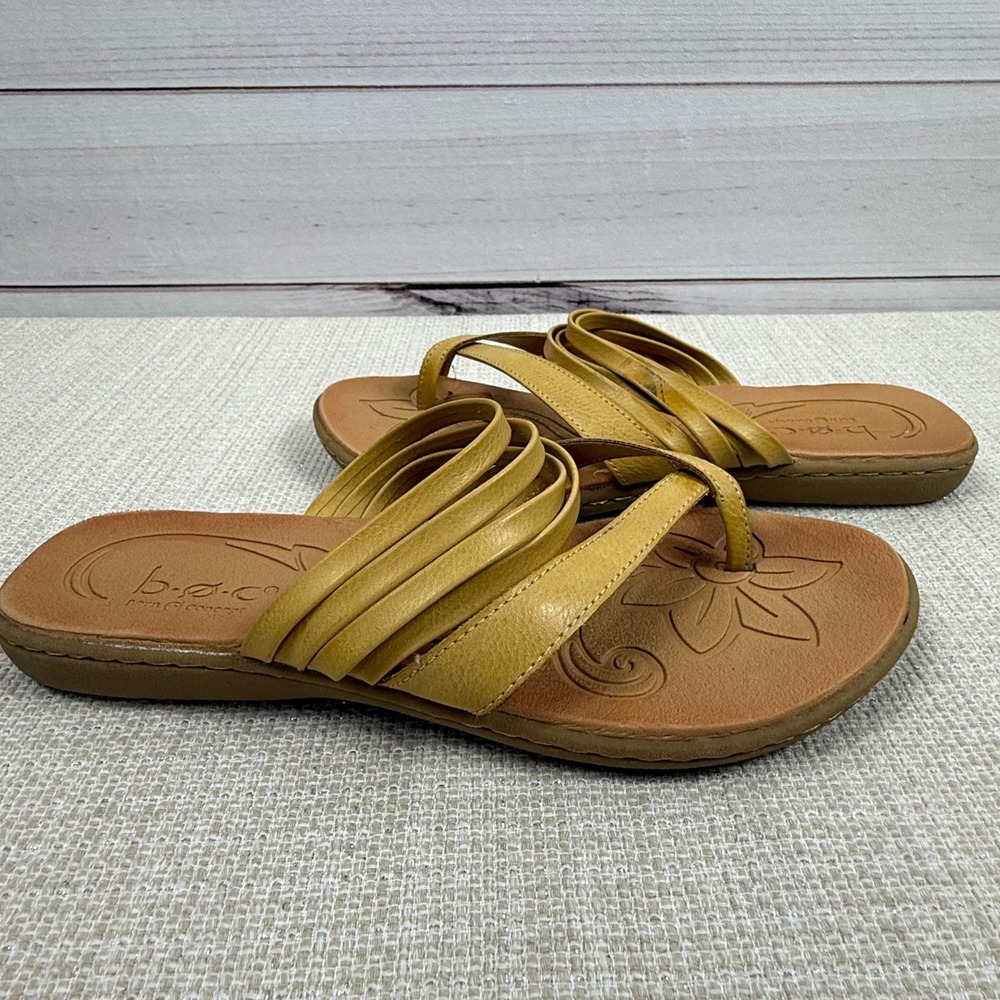 B.O.C Women's Leather Sandals‎ Summer Comfort Casual Size 10M Yellow